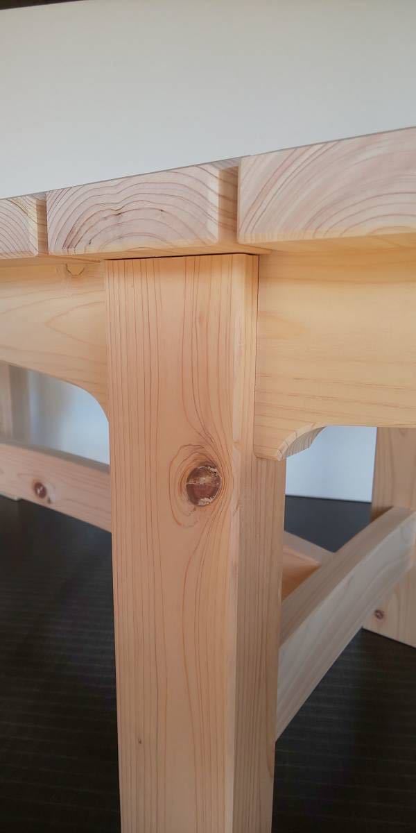 天然木 職人による手造り ベンチタイプ　椅子 　限定４脚_画像6