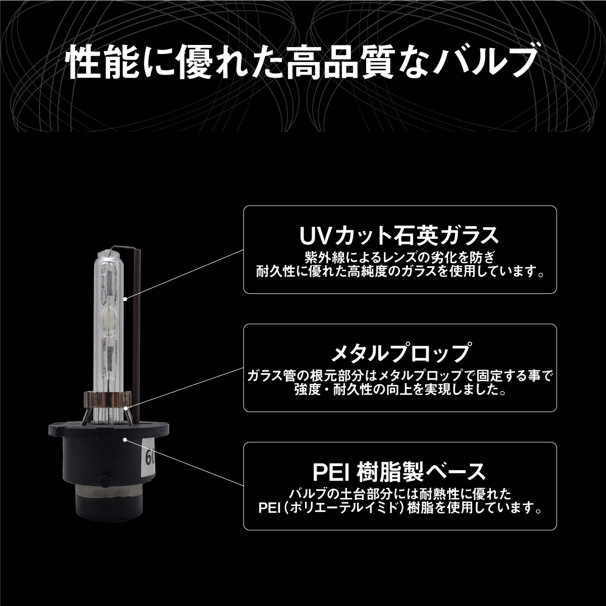 トヨタ プロナード アルテッツァ チェイサー アリオン SOLオリジナル 純正交換用 ヘッドライト HID D2S対応 D2Cバルブ 35W 6000K 1年保証_画像6