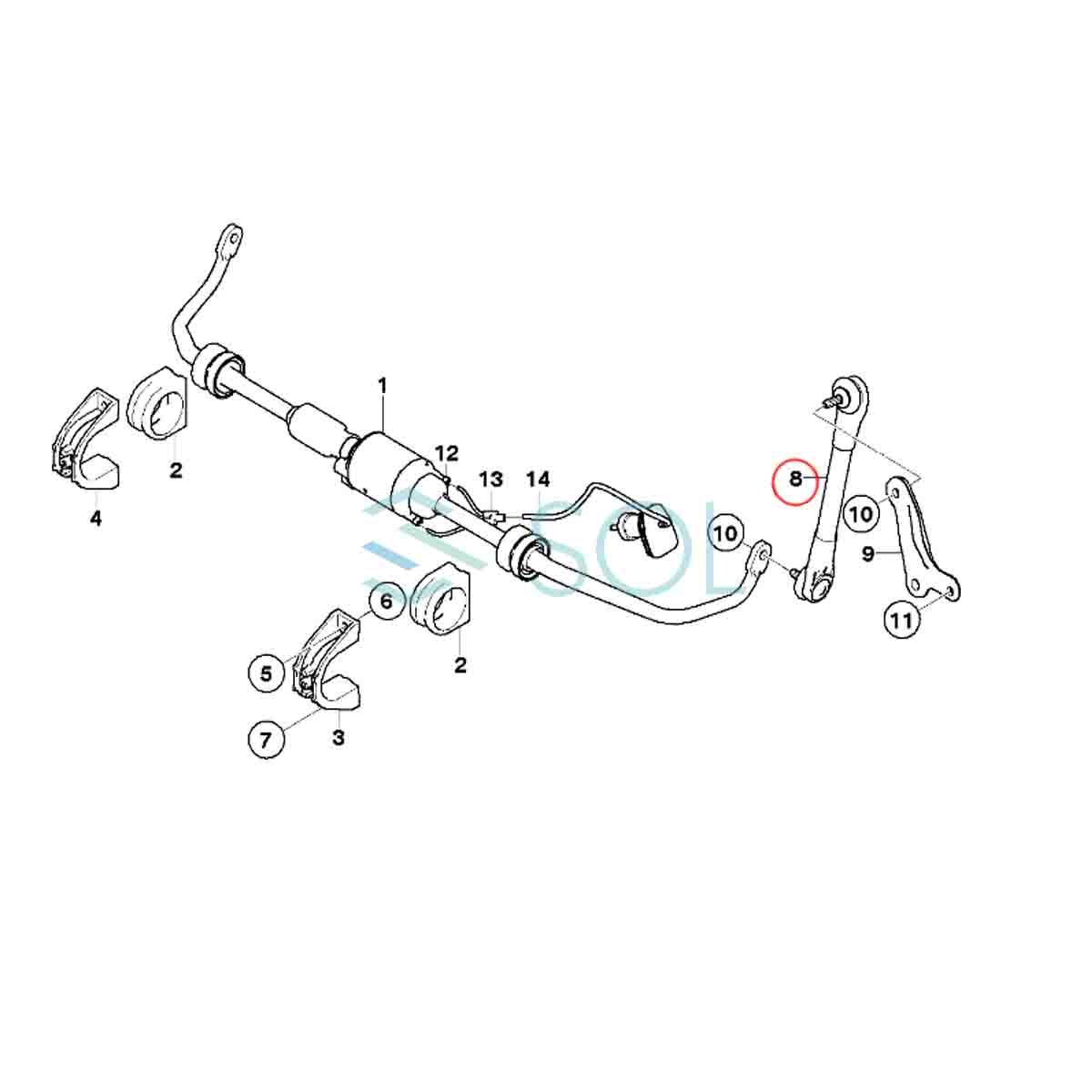 BMW E63 E64 フロント スタビリンク スタビライザーリンク ナット付 右側 630i 645Ci 650i M6 31306781542 31356769664 31354014576_画像6