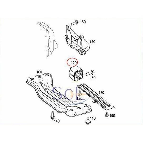 ミッションマウント ベンツ W218 W219 W220 CLS220 CLS350 CLS400 CLS500 CLS550 CLS55 S320 S350 S430 S500 S600 S55 S65 2122400418_画像2