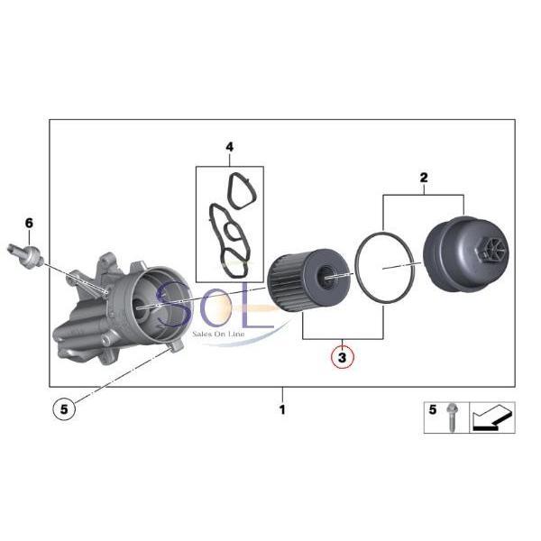 エンジンオイルフィルター オイルエレメント BMW MINI ミニ R55 R56 R57 R58 R59 R60 R61 11427622446 11427557012 出荷締切18時_画像5