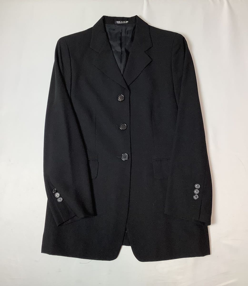 (レディース) COMME CA DU MODE // 背抜き 長袖 ウール100% シングル パンツ スーツ (黒) サイズ M_画像2