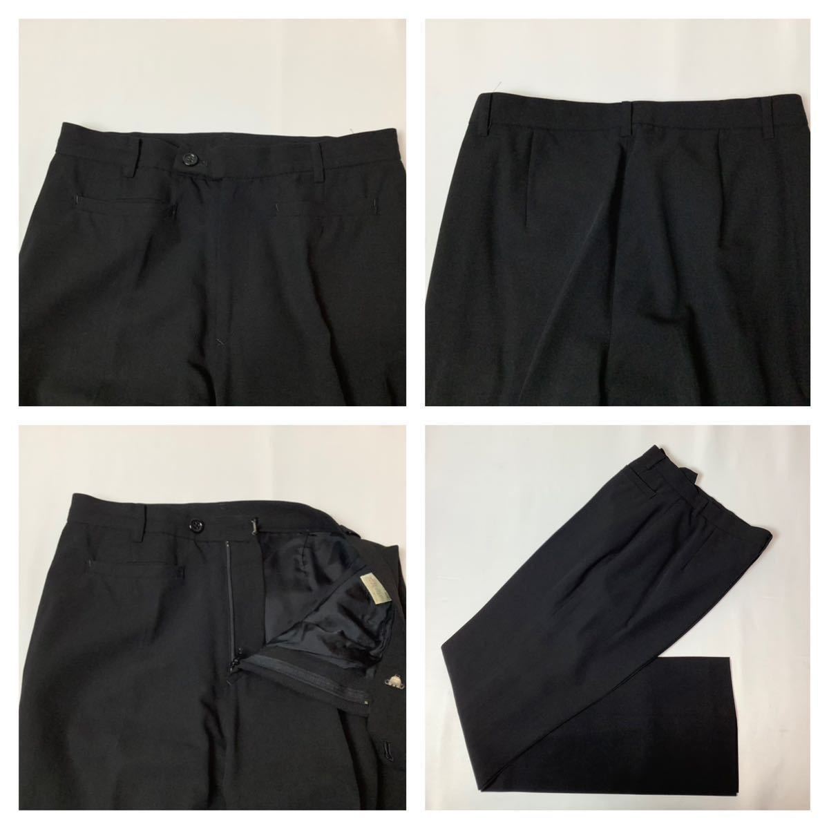 (レディース) COMME CA DU MODE // 背抜き 長袖 ウール100% シングル パンツ スーツ (黒) サイズ M_画像8
