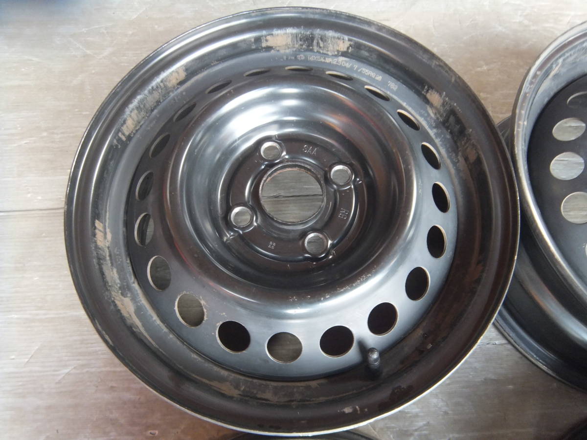 【ホンダ】GD系フィット 純正スチールホイール 14x5.5J 4-100 +45 ハブ56☆4本セット 40208-10 検)FIT_画像5