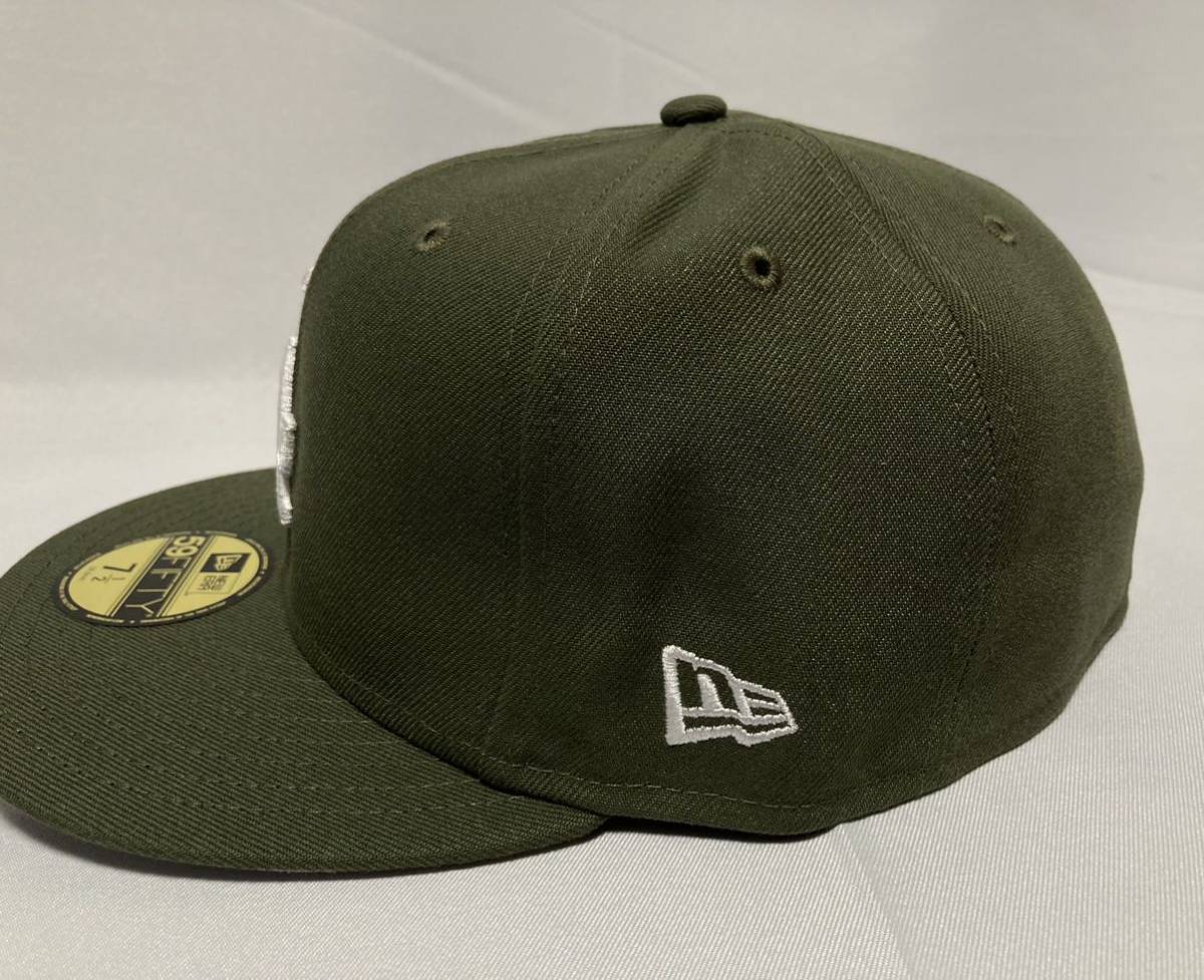 NEW ERA LOS ANGELES DODGERS OLIVE AUTHENTIC COLLECTION 59FIFTY ニューエラ キャップ 5950 ロサンゼルス ドジャース オリーブ 7 1/2_画像3