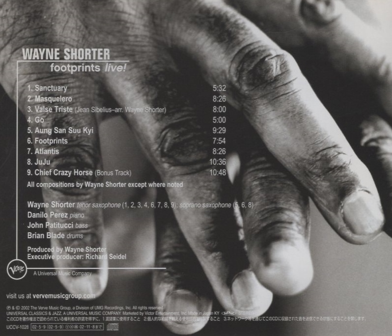 ウェイン・ショーター WAYNE SHORTER / フットプリンツ～ベスト・ライヴ! / 2002.05.09 / 2001年ライヴ録音 / VERVE / UCCV-1028_画像2