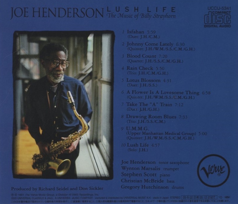 ジョー・ヘンダーソン JOE HENDERSON / ラッシュ・ライフ / 2005.06.22 / ビリー・ストレイホーン作品集 / 1991年録音 / VERVE / UCCU-5341_画像2