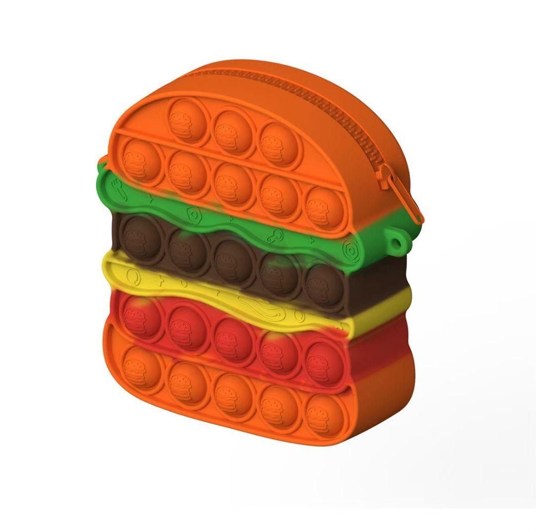 【新品】プッシュポップバブル　ショルダーバッグ　ハンバーガー　知育玩具 