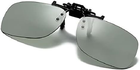 【残りわずか】 クリップオン サングラス 跳ね上げ式 偏光 調光 レンズ アンチグレア UV 保護 運転 メガネの上からかけるサンの画像1