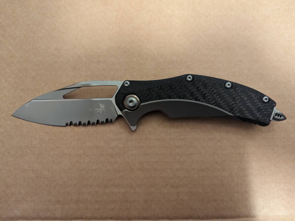 【新品/未使用】Microtech Matrix titanium handle マイクロテック マトリックス チタン&カーボンハンドル ガラスブレーカー付