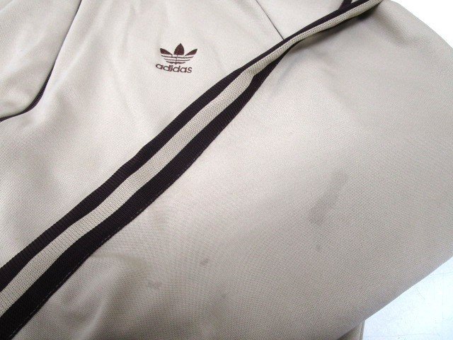 [ same day shipping ] adidas Adidas Descente made 80 period men's long sleeve jersey jersey beige × Brown 371