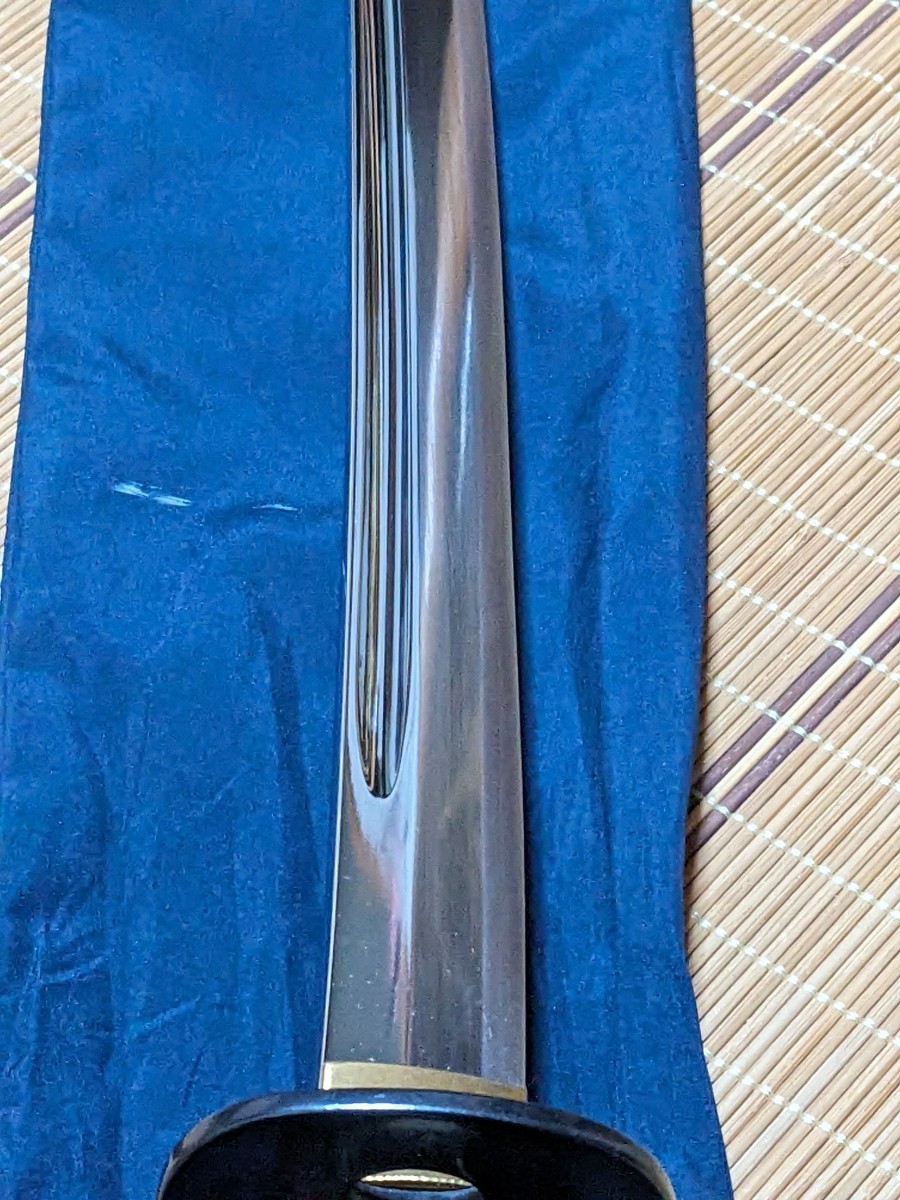 居合刀 　模造刀 　2.45尺　超薄刀　約92cm　目貫は蝉_画像7