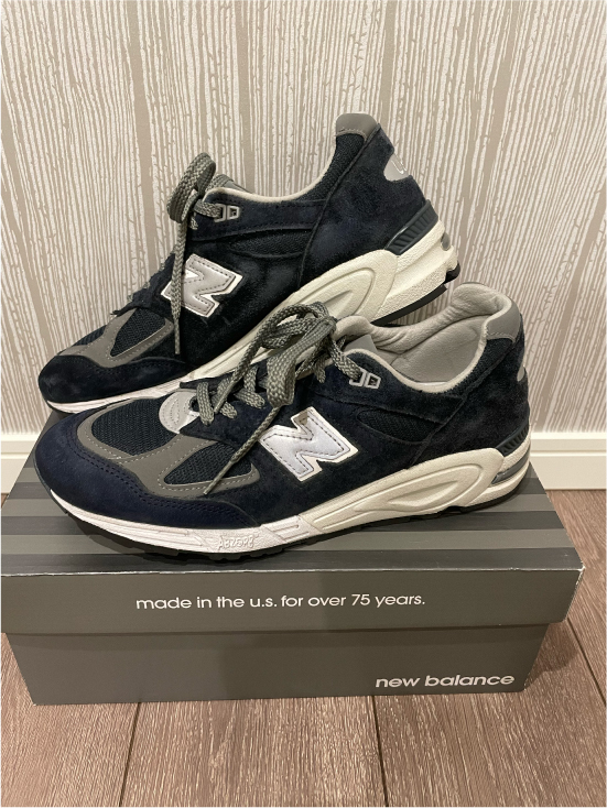 US8.5 26.5 NEW BALANCE M990NB2 NAVY MADE IN USA M990V2 ニューバランス M990 V2 M1300 M1300JP M1400 M992 M993_画像1