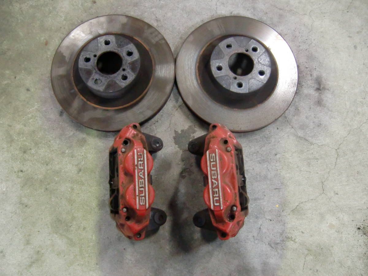 BE5 Legacy D type B4 turbo S edition for Subaru red 4POT front caliper * rotor set 