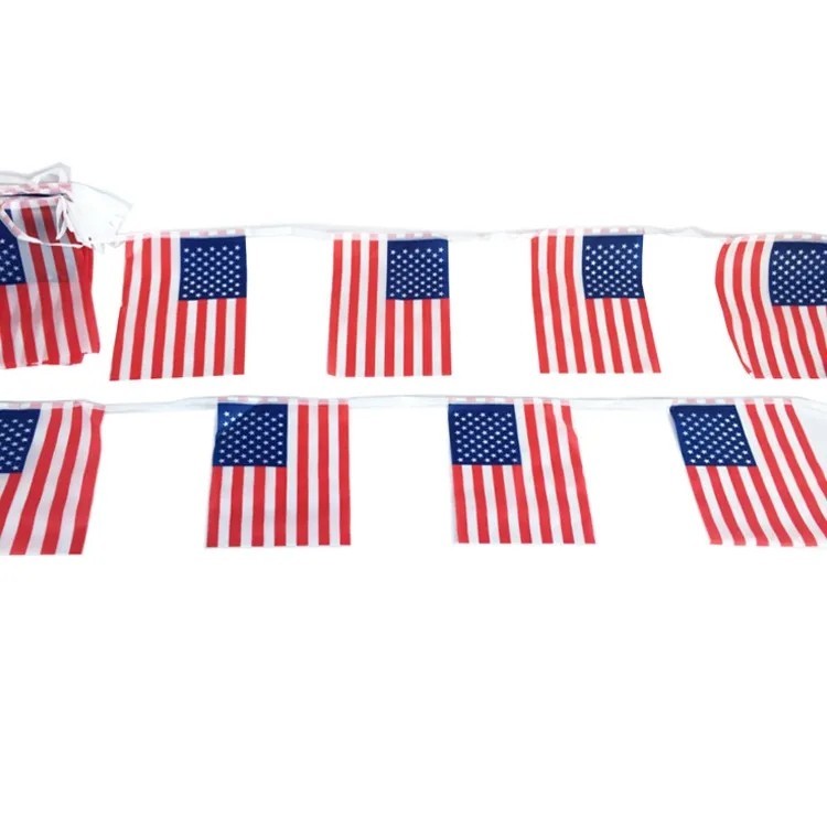 アメリカ 装飾 フラッグ 星条旗 60枚 国旗 独立記念日 ガーランド 応援の画像3