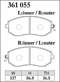 DIXCEL ディクセル ブレーキパッド Xタイプ フロント用 GR86 ハチロク ZN8 R3.10～ Brembo除く_画像2