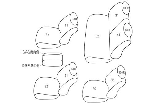 Clazzio センターレザー シートカバー キャラバン(福祉車両) E26 H27/3～R3/10 14人乗 アンシャンテ送迎タイプ マイクロバスGX他_画像2