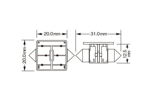 RG レーシングギア CSP LEDバルブ T10×31 3000K リラックスホワイト ルームランプ(フロント/リア)用 プロボックスバン 160系 H26.8～_画像2