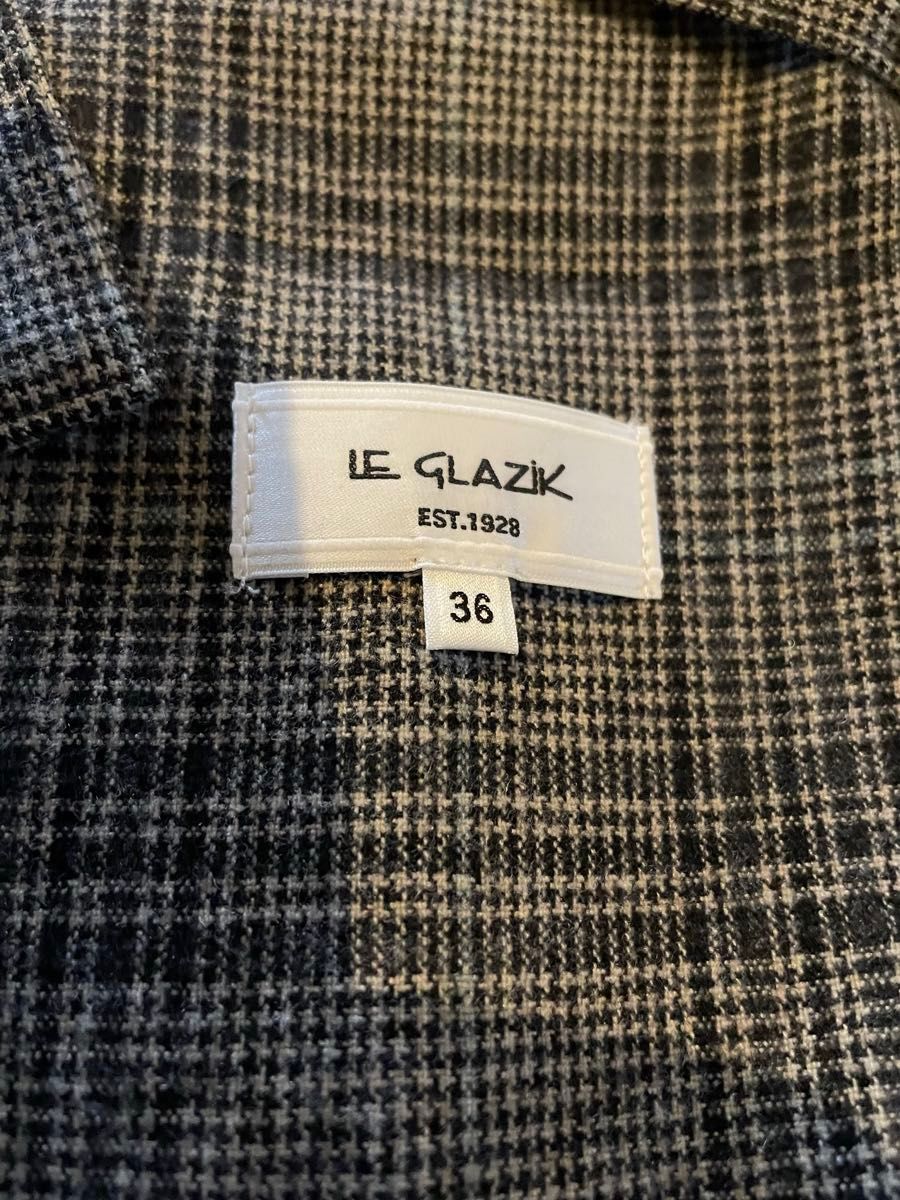 ル グラジック LE GLAZIK ウールミックスツイードサロペット