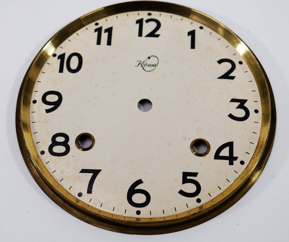 柱時計の文字盤 まとめて6枚 古い時計部品 愛工舎/TRADE MARS MARK/KOWA/地球鳩印 アンティーク ディスプレイ インテリア アート_画像6