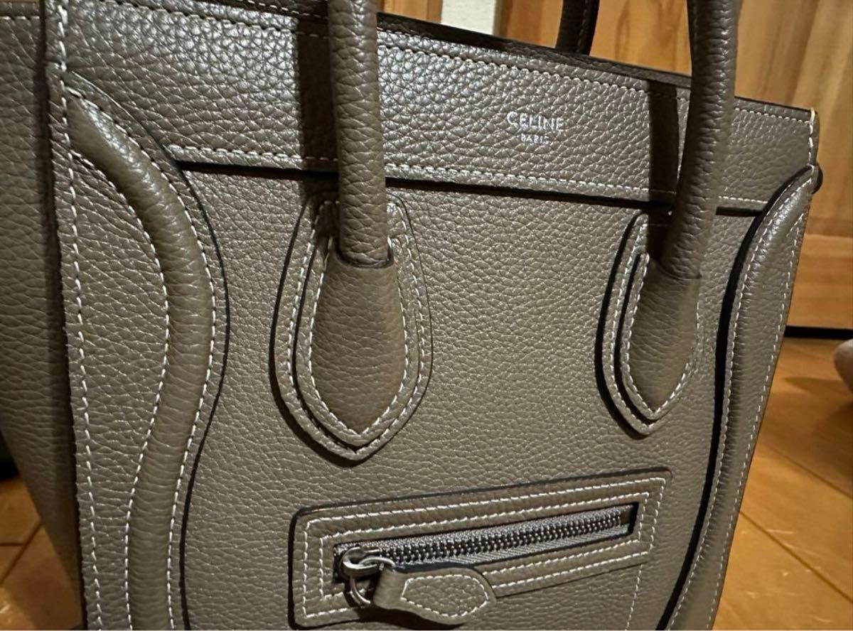 CELINE セリーヌ ラゲージ ナノ ハンドバッグ スリ ブラウン CELINE セリーヌ ラゲージ ナノ ハンドバッグ スリ ブラウン