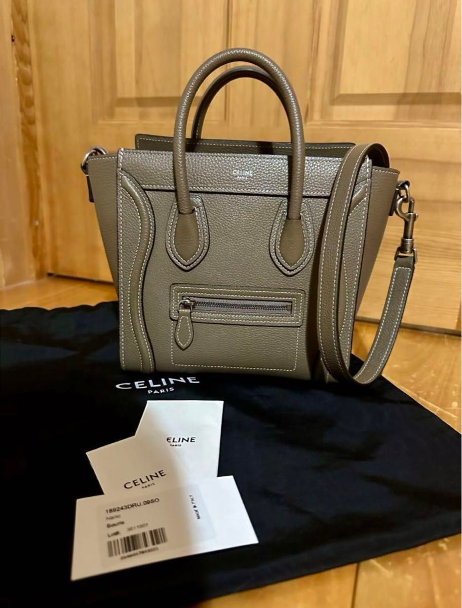 CELINE セリーヌ ラゲージ ナノ ハンドバッグ スリ ブラウン CELINE セリーヌ ラゲージ ナノ ハンドバッグ スリ ブラウン