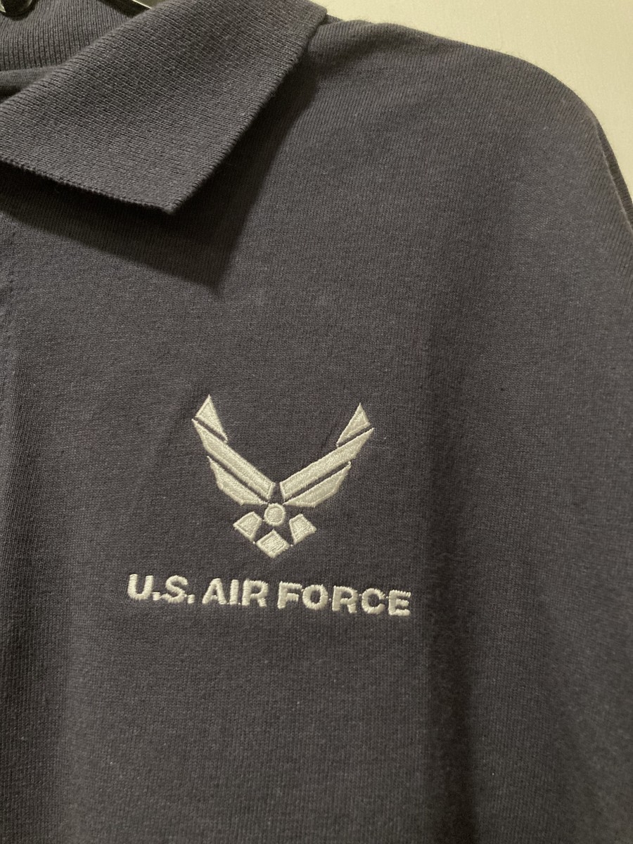 ★736★US AIR FORCE ポロシャツ アメリカ空軍★サイズXL USA購入の画像2