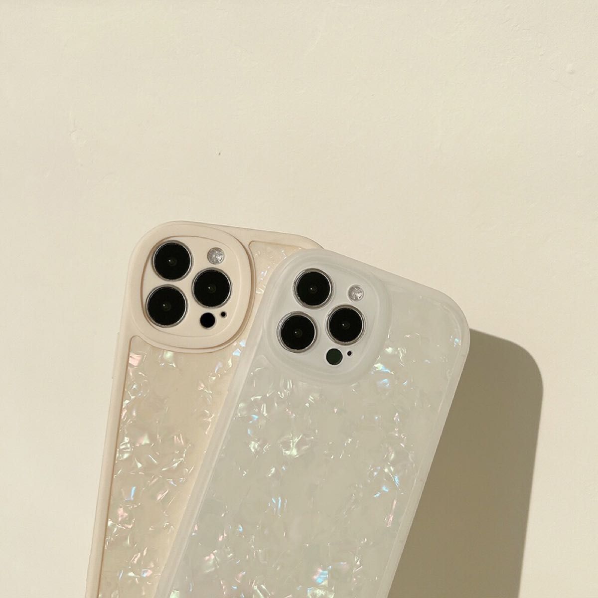 iPhone12 miniケース　可愛い　軽量　キラキラシェル　シンプル 韓国 Apple お洒落 軽量 透明 可愛い