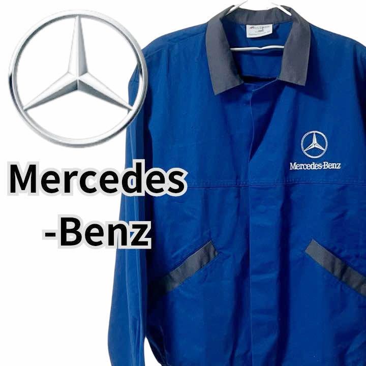 [ Mercedes Benz ] cotton jacket Manufacturers Logo men's L degree blue EURODRESS