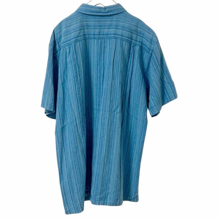 【パタゴニア】オーガニックコットンシャツ L ブルー 半袖_画像3