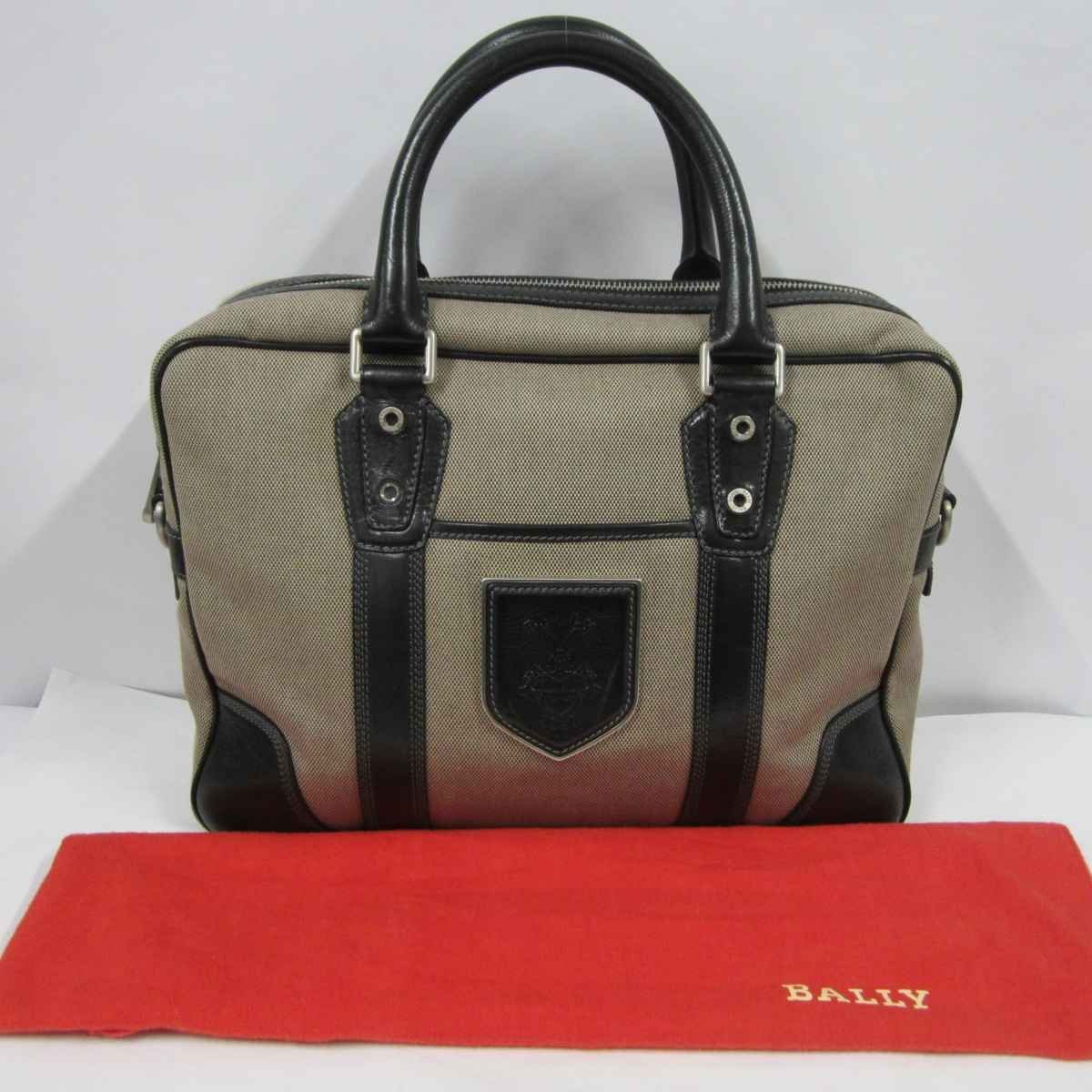 BALLY сумка "Boston bag" < сумка > Bally мужской бренд парусина × кожа оттенок бежевого дорожная сумка маленький путешествие застежка-молния открытие и закрытие карман есть 