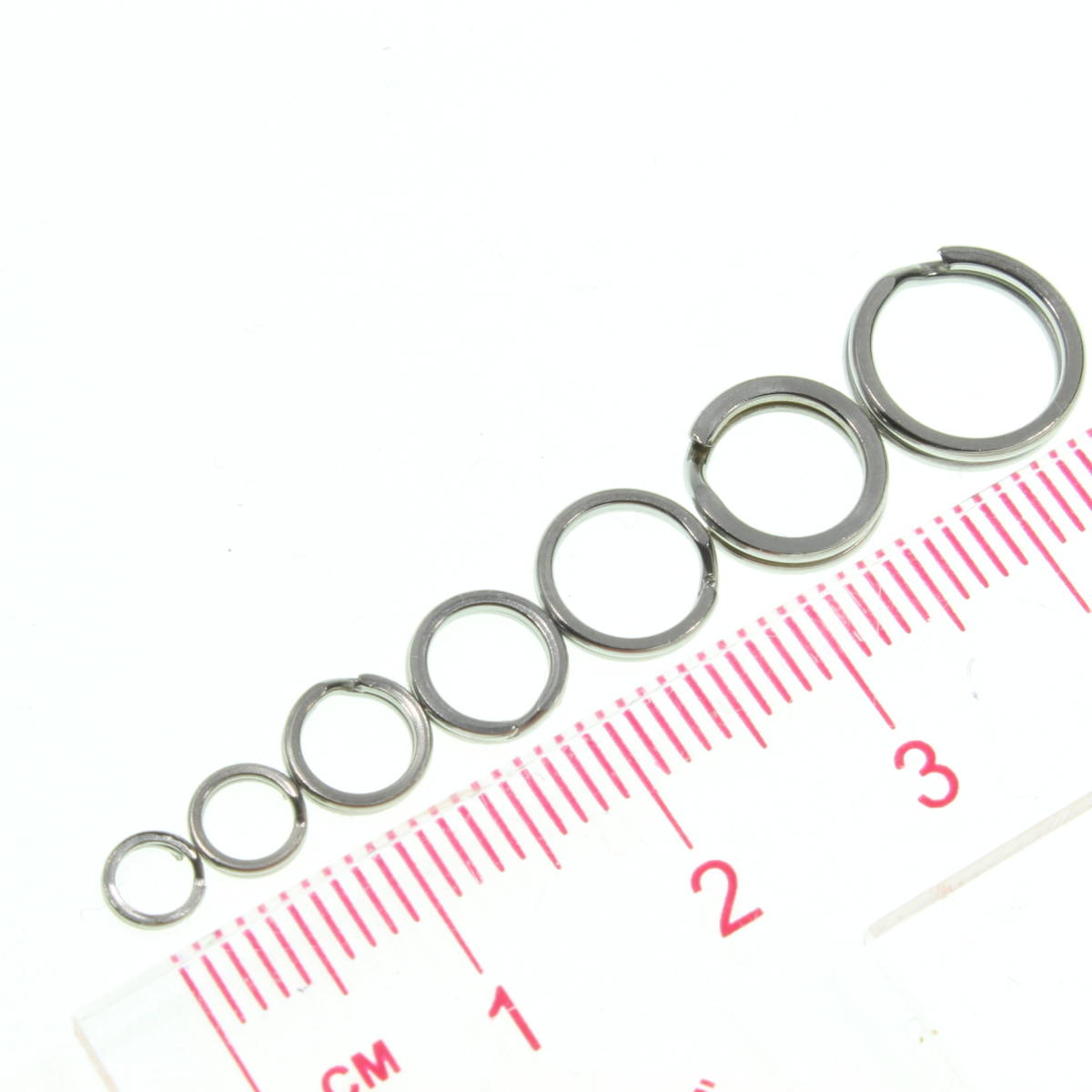 [ postage 84 jpy ] made of stainless steel flat strike . split ring #3 outer diameter 6mm 50 piece set lure. hook to the exchange!