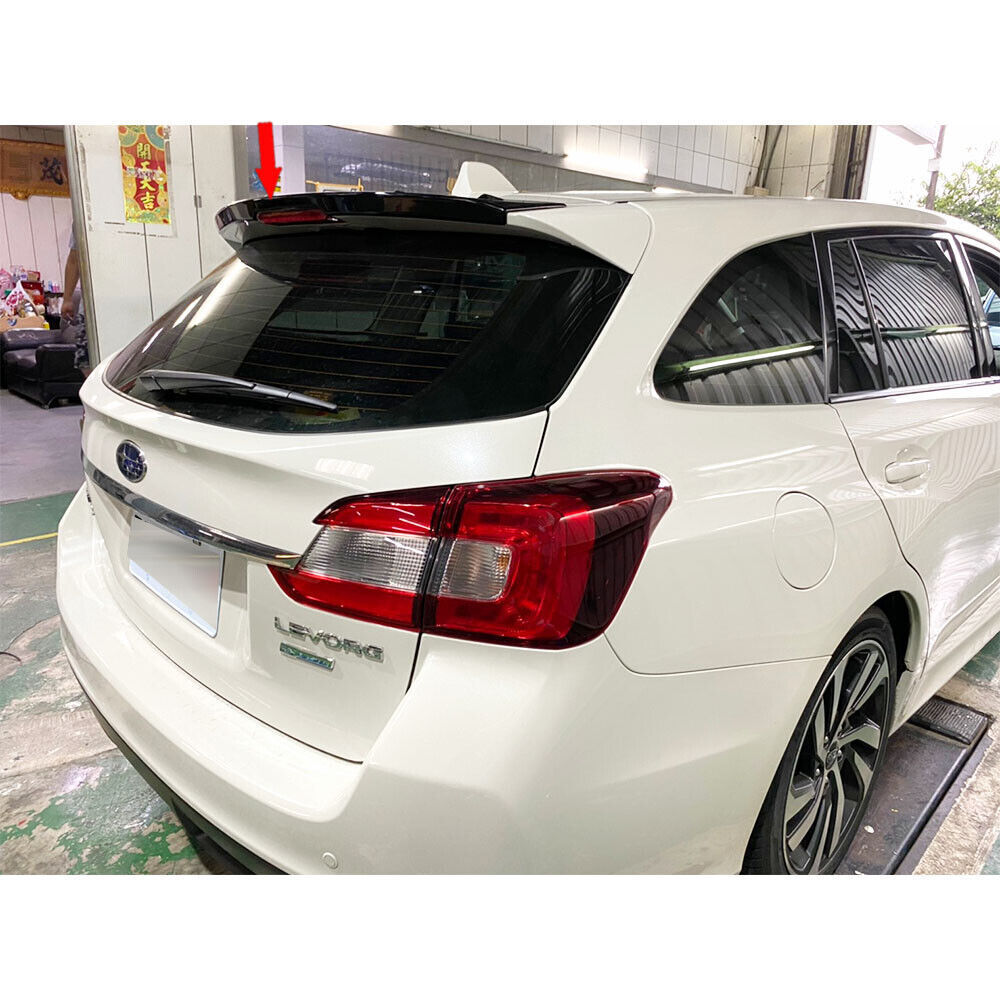 艶有黒塗装済 スバル レヴォーグ Levorg VM系 VM4 VMG 2014-2020 STI Style リアルーフエンドスポイラー光沢黒 カバー ABS製_画像5