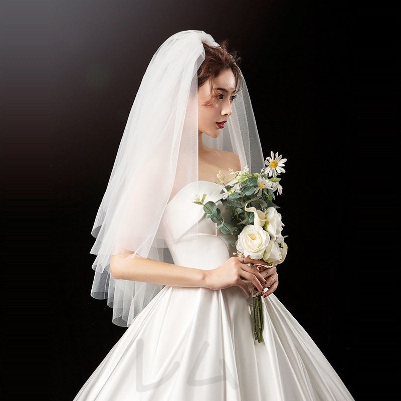  free shipping 2 layer type wedding veil Short veil wedding No.877 B