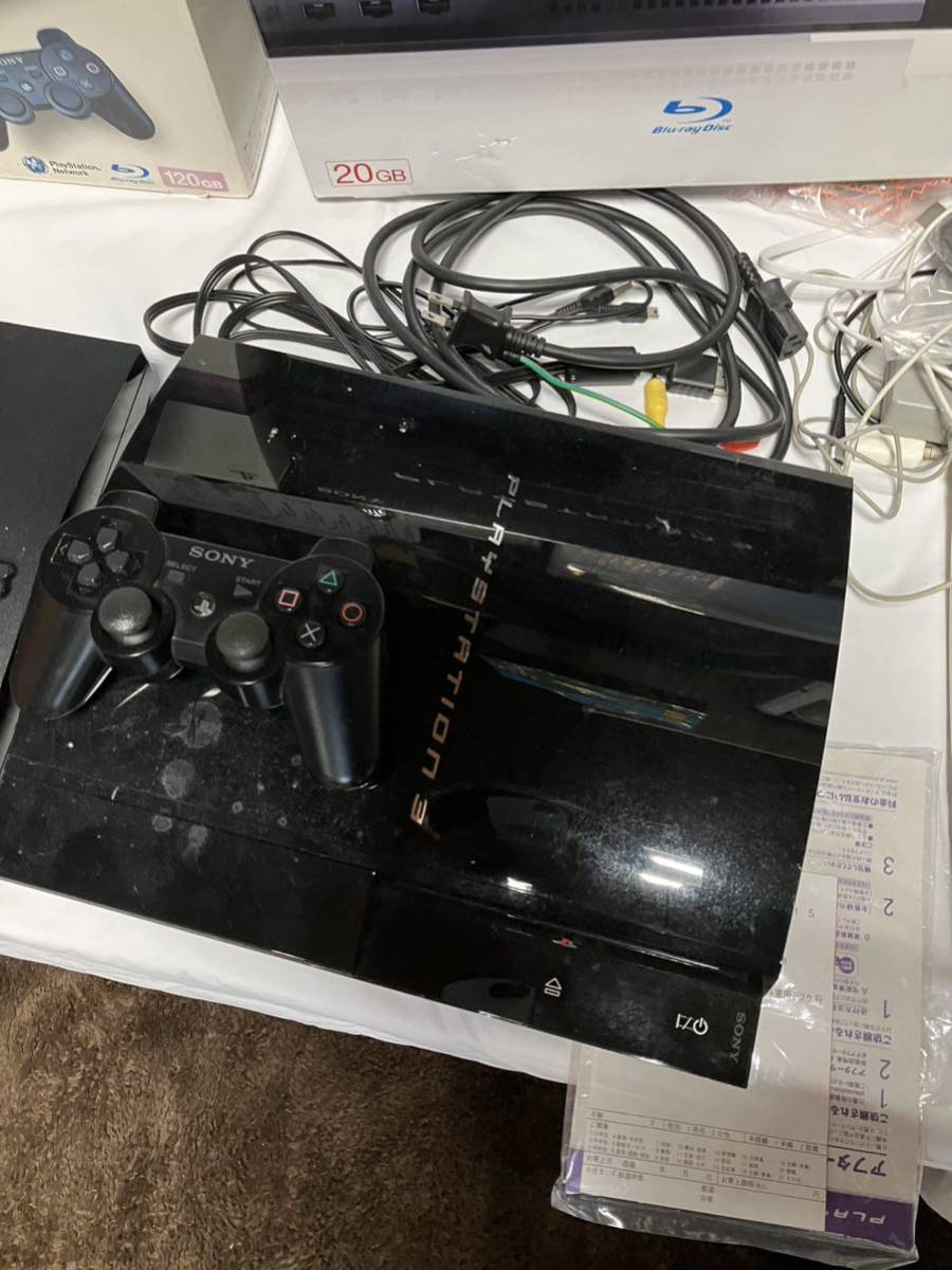 【PlayStation3 ３台まとめ】プレステ3 CECH-3000A CECH-2000A など　コントローラー 付　#kk_画像3