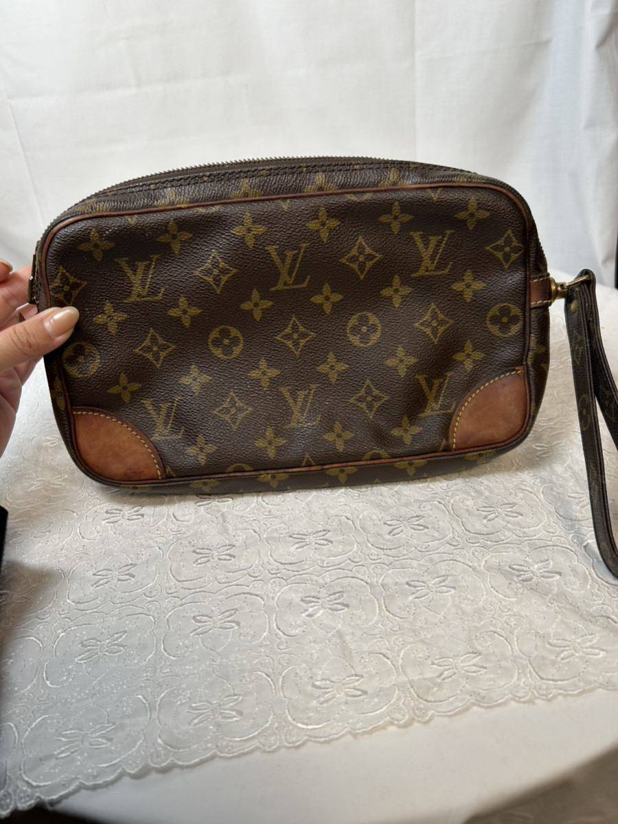 【#sk】LOUIS VUITTON モノグラム セカンドバッグ ブラウン ルイヴィトン クラッチバッグ 0201-03-1-0252-2-0-0_画像1