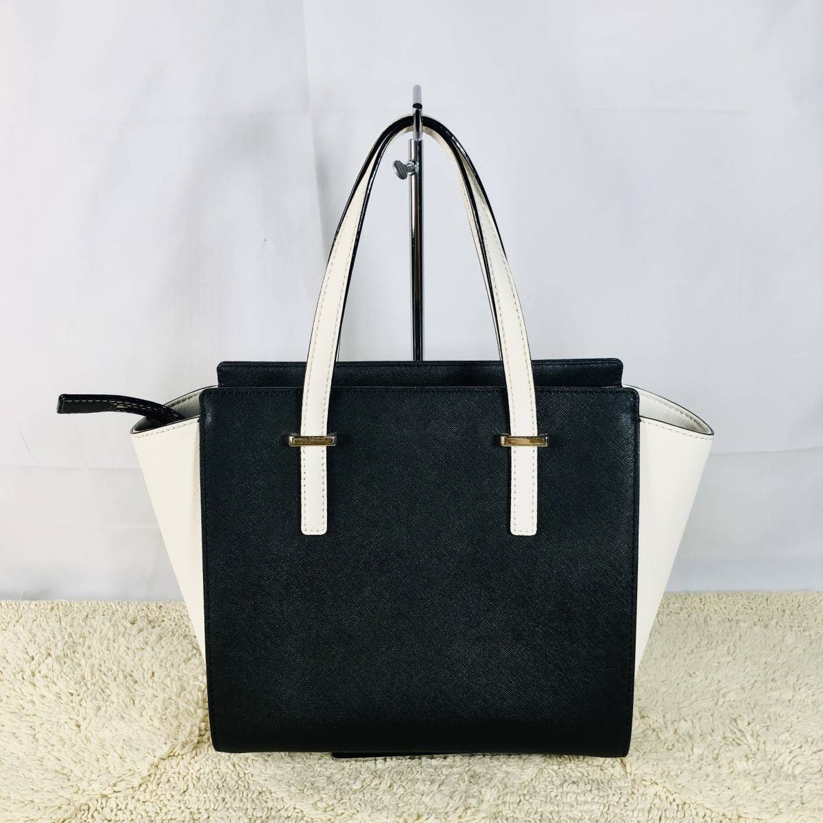 【訳あり】美品★Kate spade NEWYORK★ケイトスペードニューヨーク ハンドバッグ 黒 バイカラー レディース ショルダーバッグ 2WAY B063_画像2