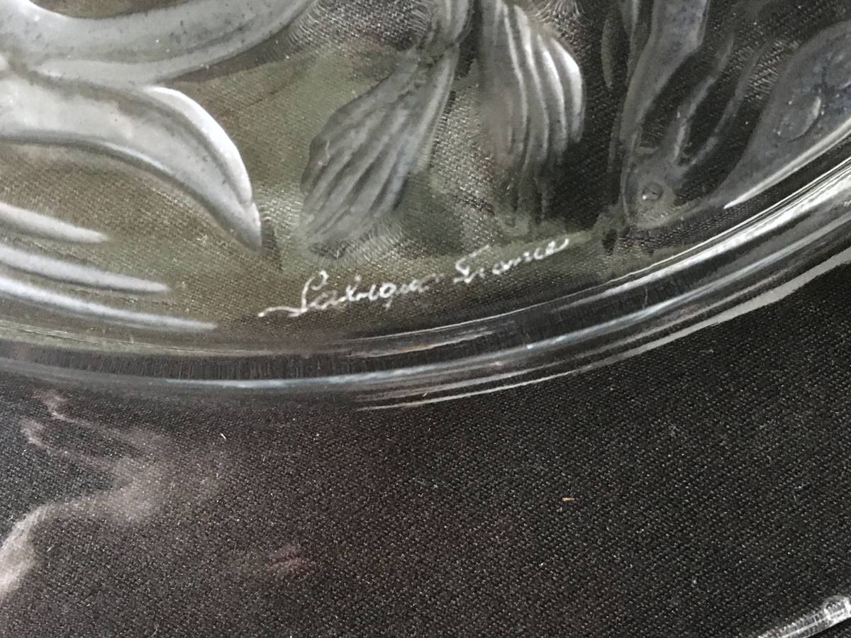 ◆24時間以内発送・送料無料◆ ルネ ラリック イヤープレート 1967年 Lalique 魚 クリスタル ガラス 皿 ◆欠けヒビのない美品です◆①_画像7