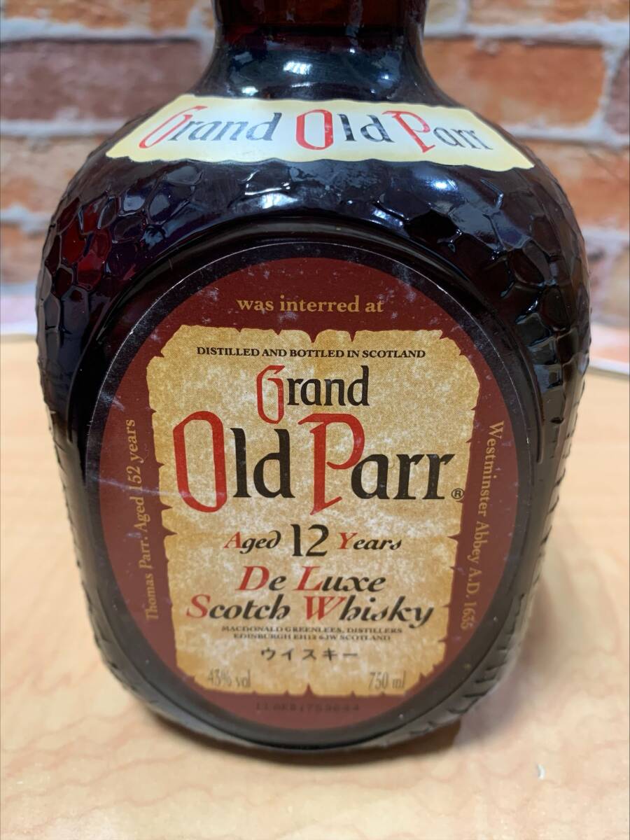 未開栓 古酒 Grand OId Parr 12年 デラックス スコッチ ウイスキー 750ml 43% _画像3