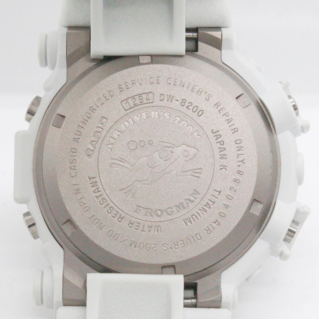 CASIO カシオ G-SHOCK ジーショック FROGMAN フロッグマン DW-8200LG-8DR White Gray 不動品 ジャンク品 m_w(j) m5-33035の画像6