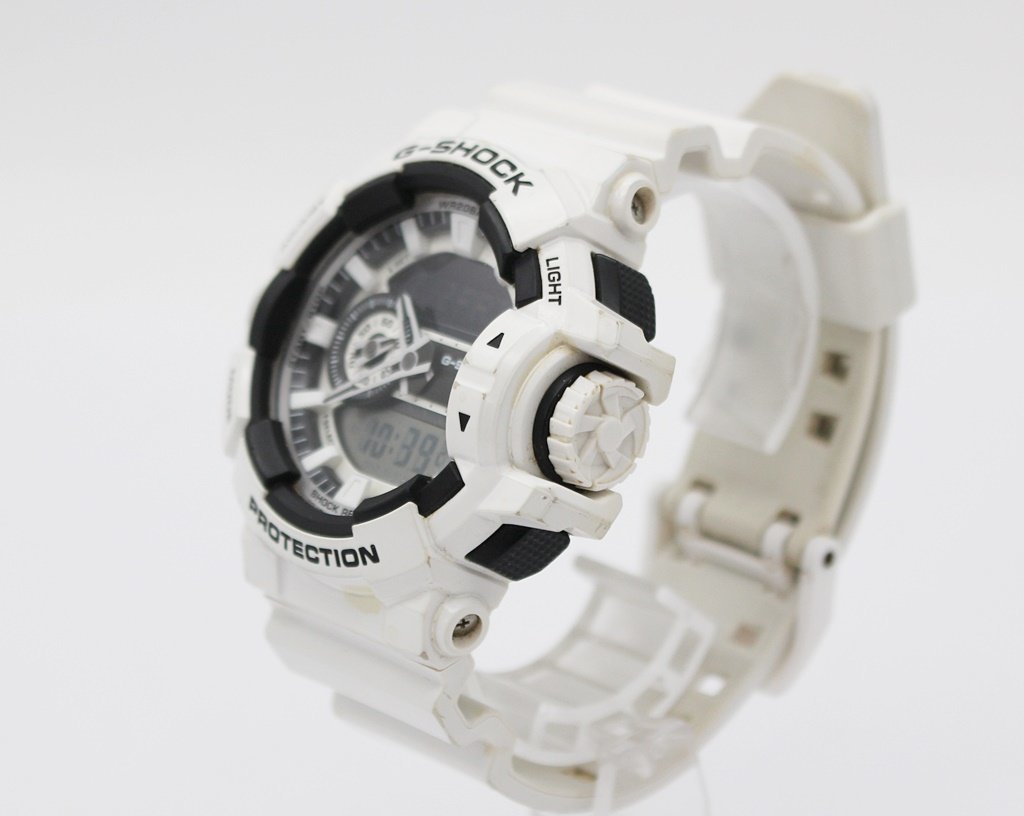 カシオ Gショック GA-400 アナデジ ホワイト クォーツ メンズ 腕時計 電池交換済み Ｇ-SHOCK z24-110 中古品 z_w_画像2