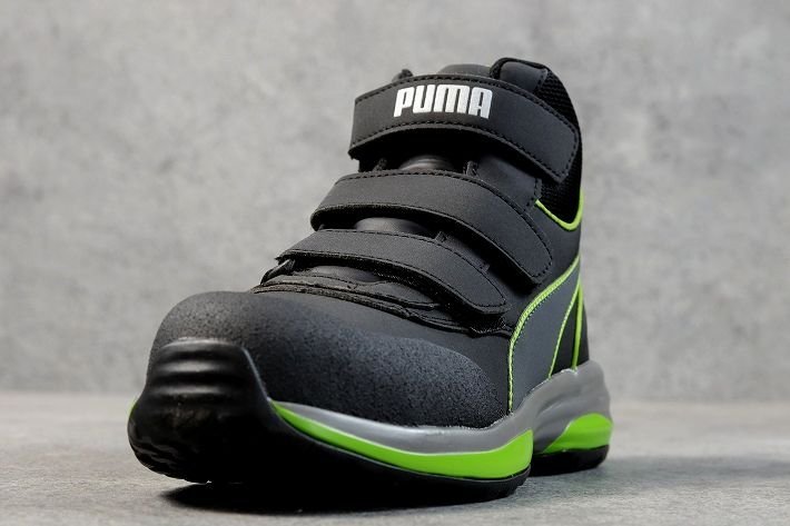 PUMA プーマ 安全靴 メンズ スニーカー シューズ Rapid Green Mid ベルクロタイプ 作業靴 63.552.0 ラピッドグリーンミッド 26.5cm / 新品_画像4