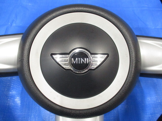 ●JCW BMW MINI mini ミニ R55 R56 R57 ジョンクーパー ワークス 純正 3本スポーク レザー ステアリング●の画像3