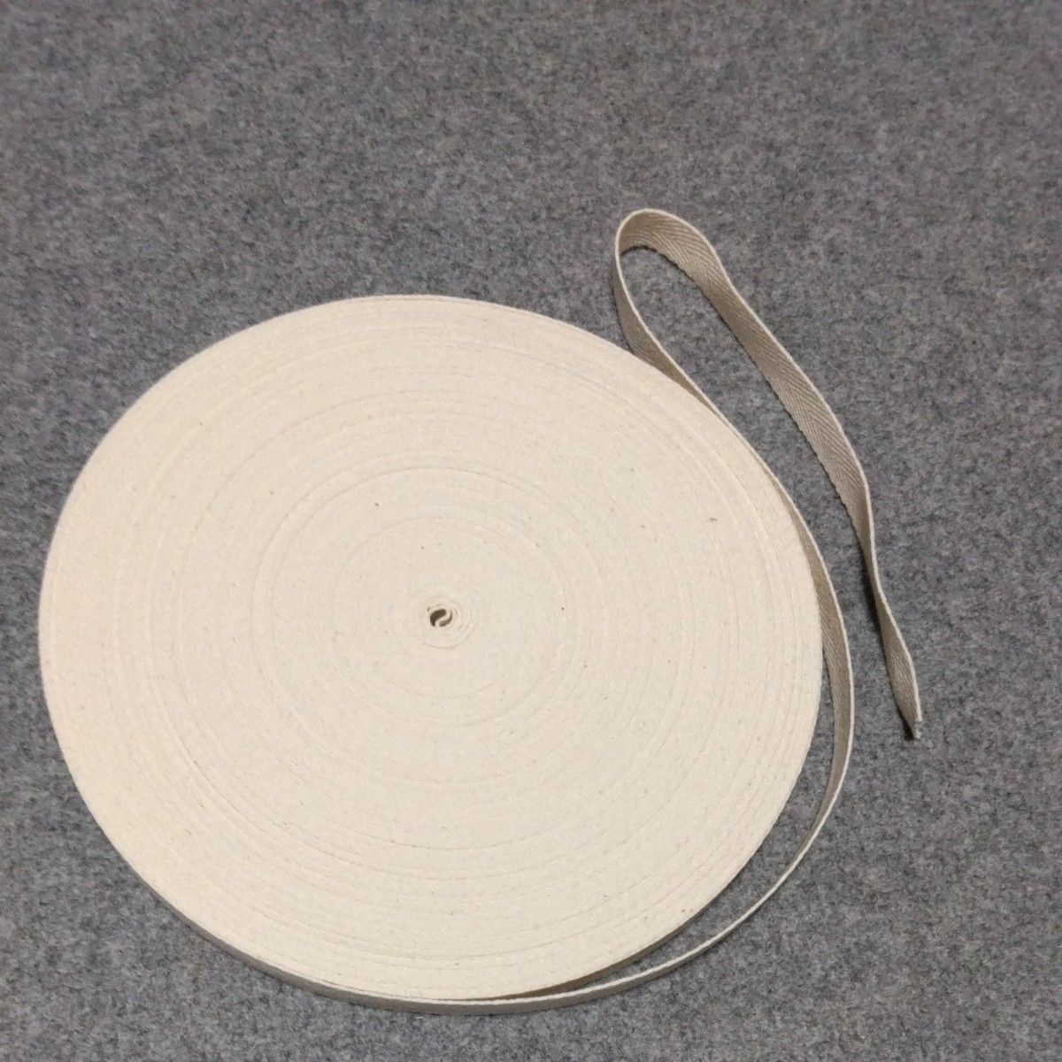 綿テープ　 生成り　巾15mm　厚さ1mm　長さ3m