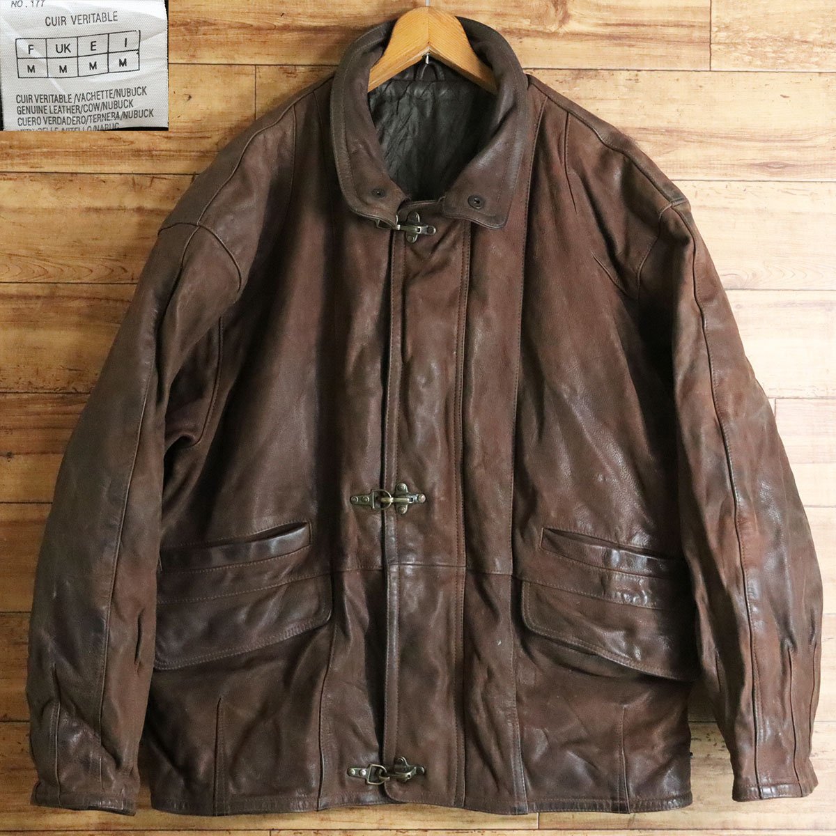 Yahoo!オークション - B8S/s7.26-5 ユーロ古着 CUIR VERITABLE Yahoo!オークション - B8S/s7.26-5 ユーロ古着 CUIR VERITABLE