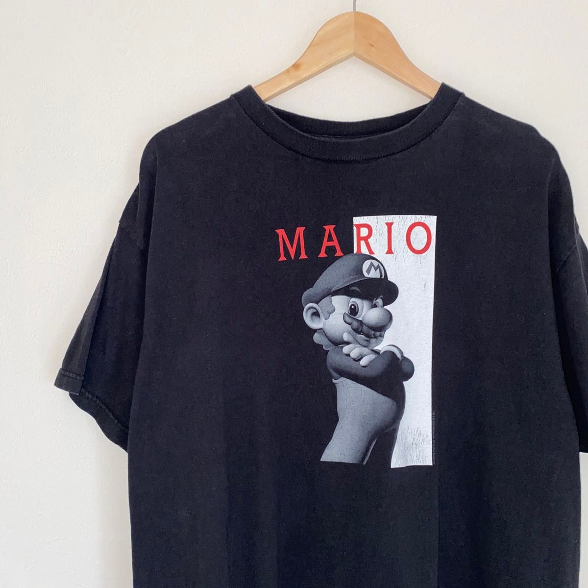 2007 Nintendo MARIO マリオ Tシャツ スカーフェイス 黒 Tシャツ 古着