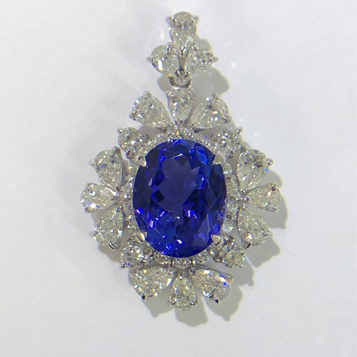 * new goods unused * PT900 natural tanzanite 3.52ct natural diamond 1.56ct pendant top 