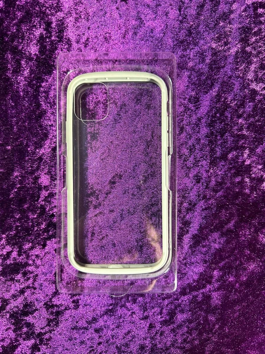 【中古品】iPhone 11 耐衝撃ガラスハイブリッドケース「PALLET GLASS」 ライトグレー