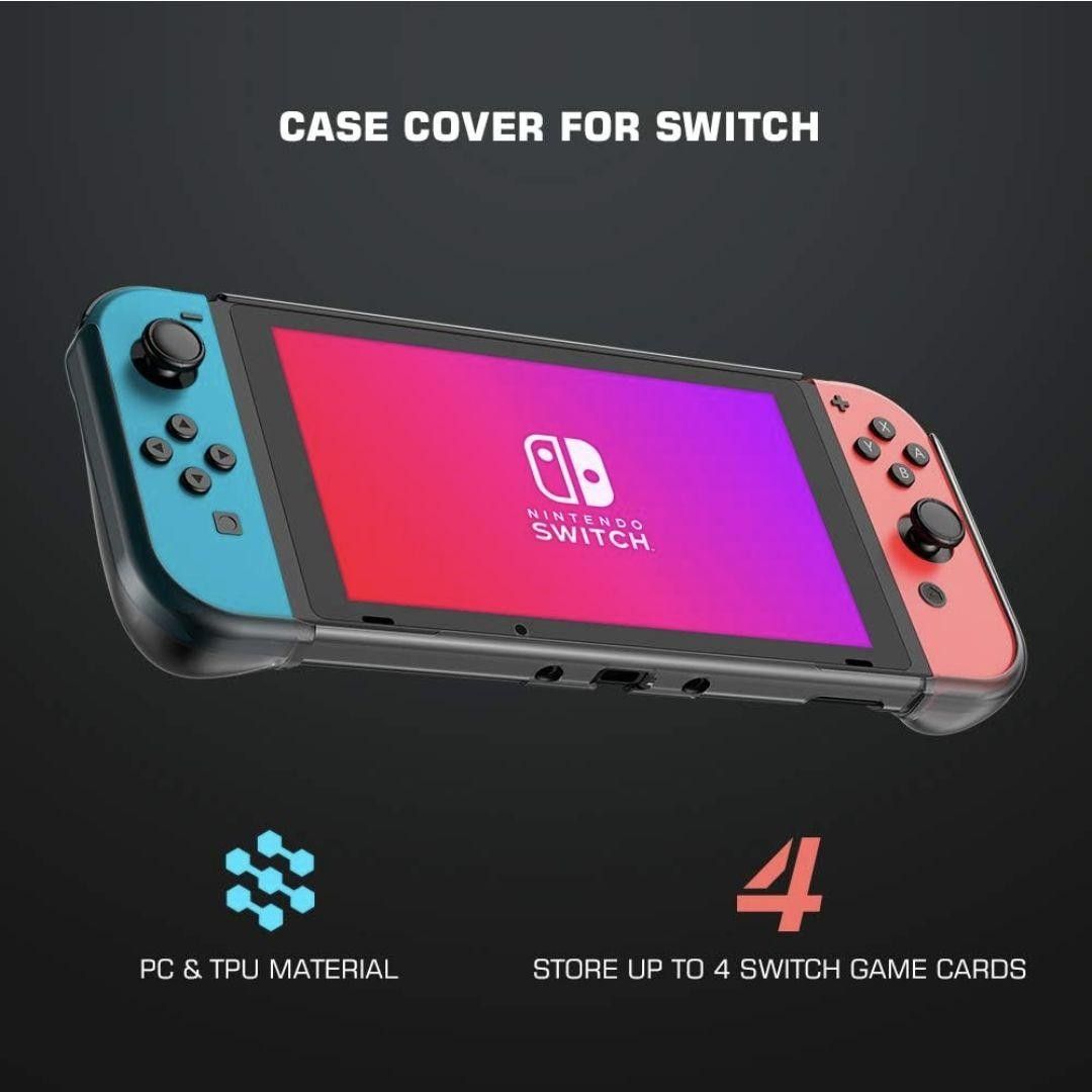 GameSir　保護ケース　Nintendo Switch対応　ドッキング可能TPU半透明　衝撃吸収　保護　傷防止 スイッチカバー