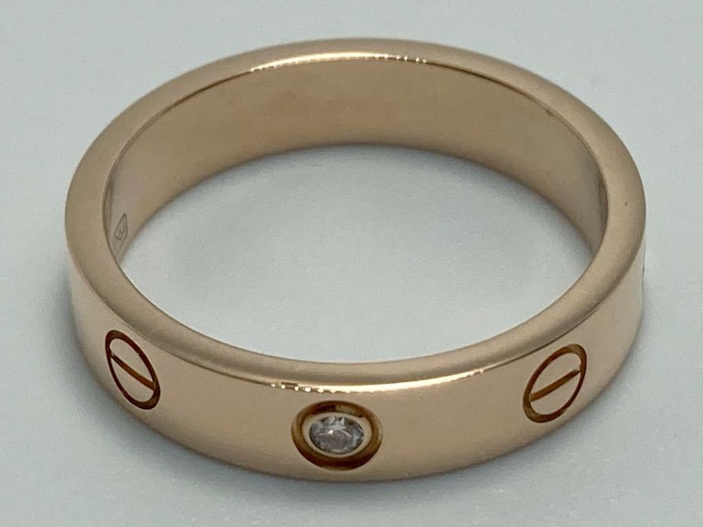 【新品同様】 Cartier カルティエ ミニラブリング 1PD K18PG 53サイズ ピンクゴールド ダイヤ 美品の画像3